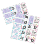 Etiquetas para marcar la ropa, termotransferibles, con código QR