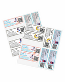 Etiquetas para marcar la ropa, termotransferibles, con código QR