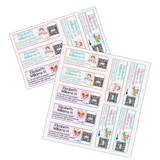 Etiquetas para marcar la ropa, termotransferibles, con código QR.