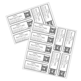 Etiquetas para marcar la ropa, termotransferibles, con código QR