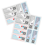 Etiquetas para marcar la ropa, termotransferibles, con código QR
