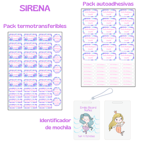 Combo Stickers y Etiquetas + Identificador de Mochila