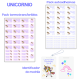 Combo Stickers y Etiquetas + Identificador de Mochila