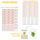 Combo Stickers y Etiquetas + Identificador de Mochila