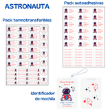 Combo Stickers y Etiquetas + Identificador de Mochila
