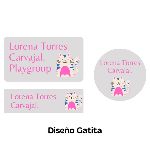 Etiquetas termoadhesivas para marcar uniformes, útiles escolares, ropa, toallas y otros materiales textiles.